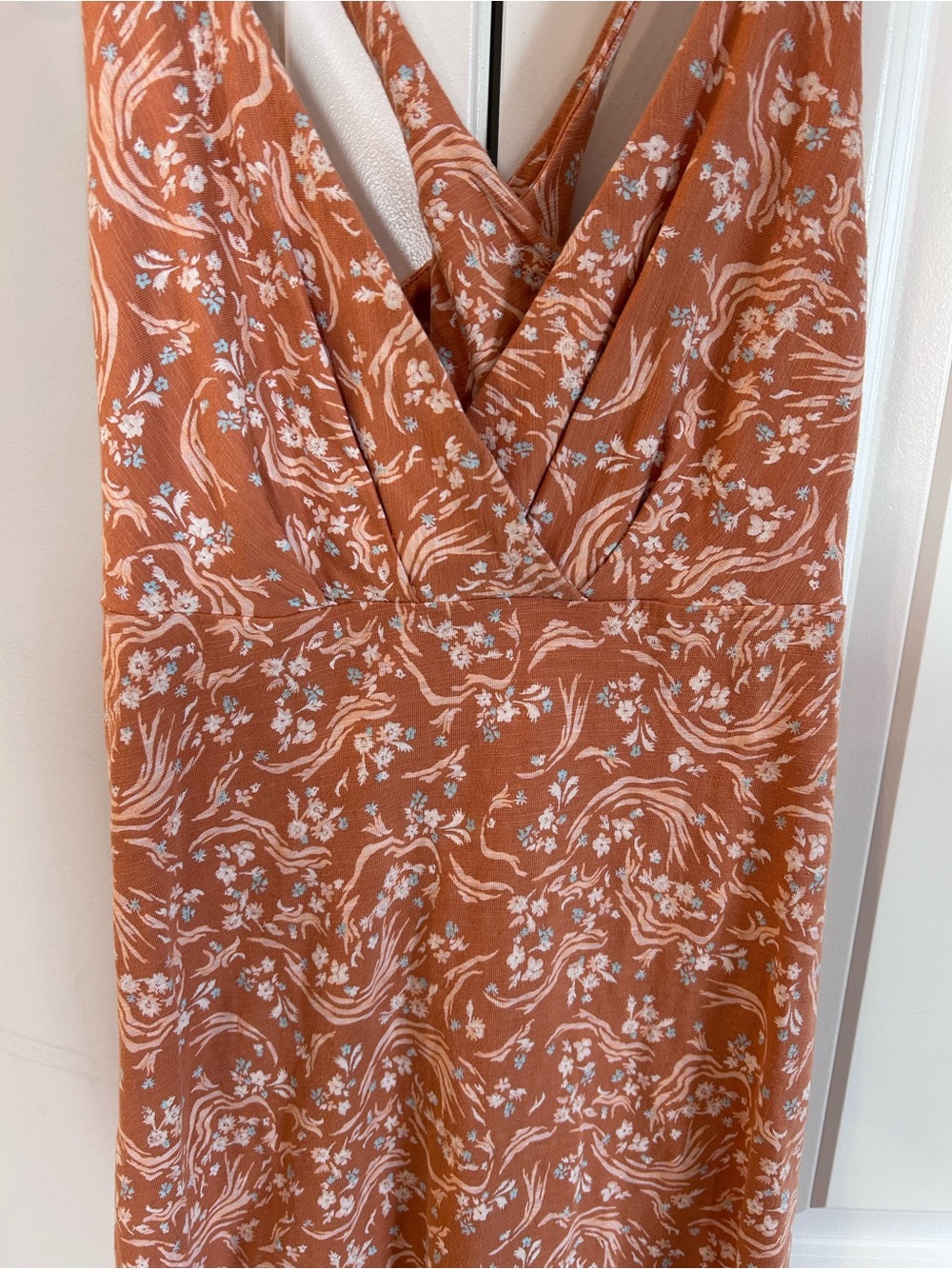 Patagonia Amber Dawn Dress Knee-Length Casual Organic Cotton Toasted Peach Small - Picture 5 of 9